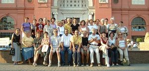 Bibliotheca Alexandrina groupe ADBS devant le musée du Caire