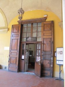 Bibliothèque de Pavie : entrée