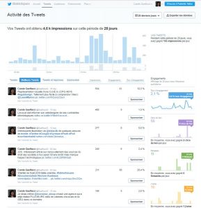 Extrait Twitter Analytics